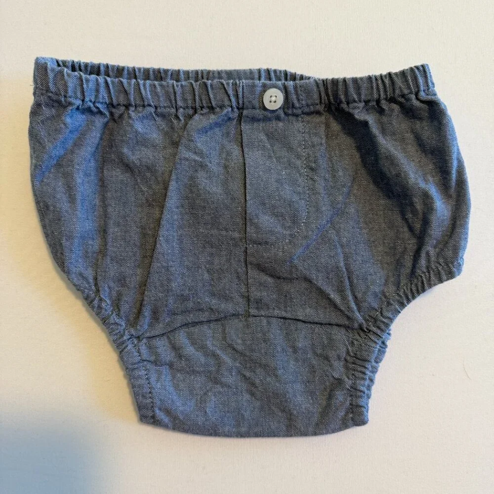 BABY GAP Blue Chambray Denim 2-Pc Outfit Dress Newborn 3-6 Mos